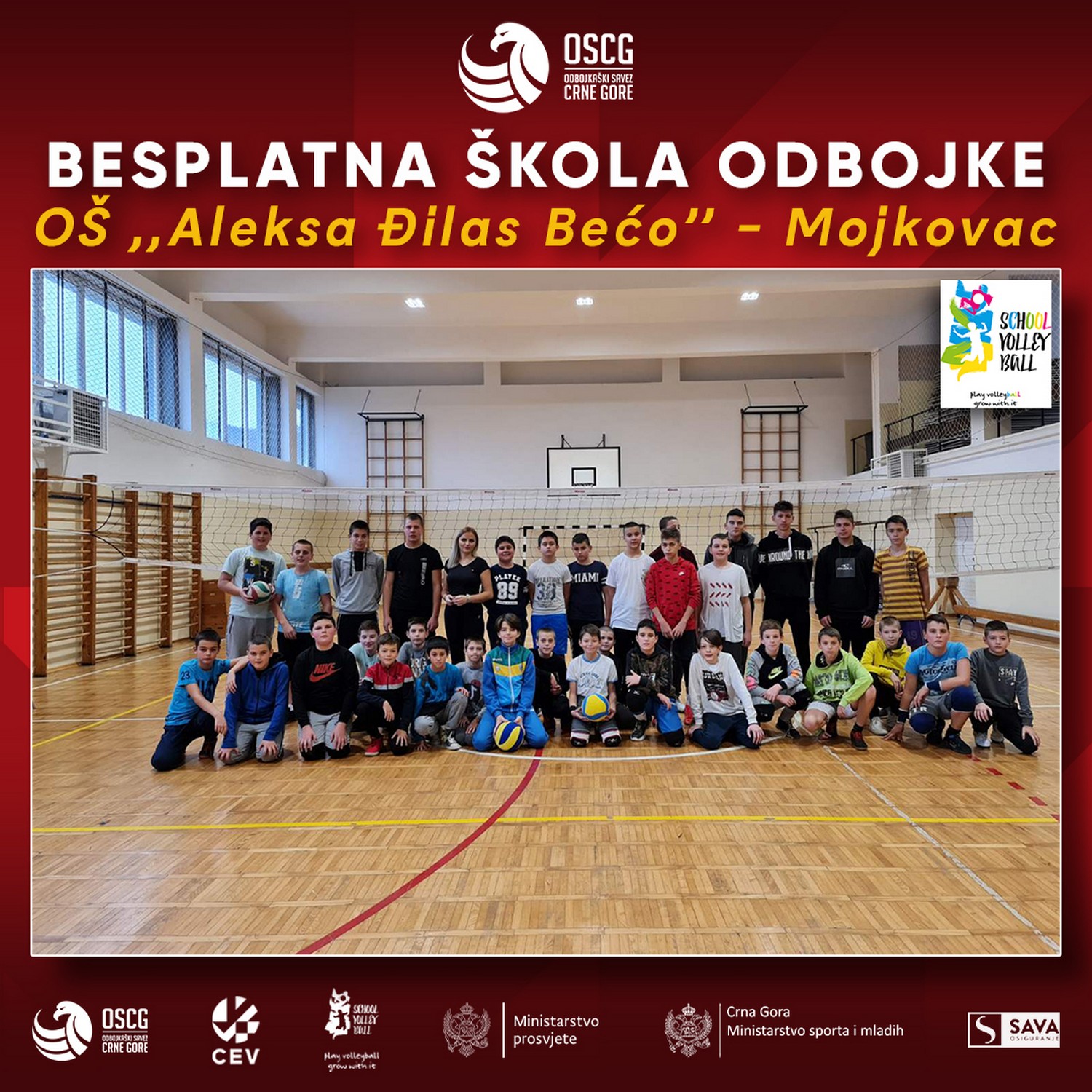 Montenegrin Volleyball family takes loads of positives after completing “Free Volleyball School” first year